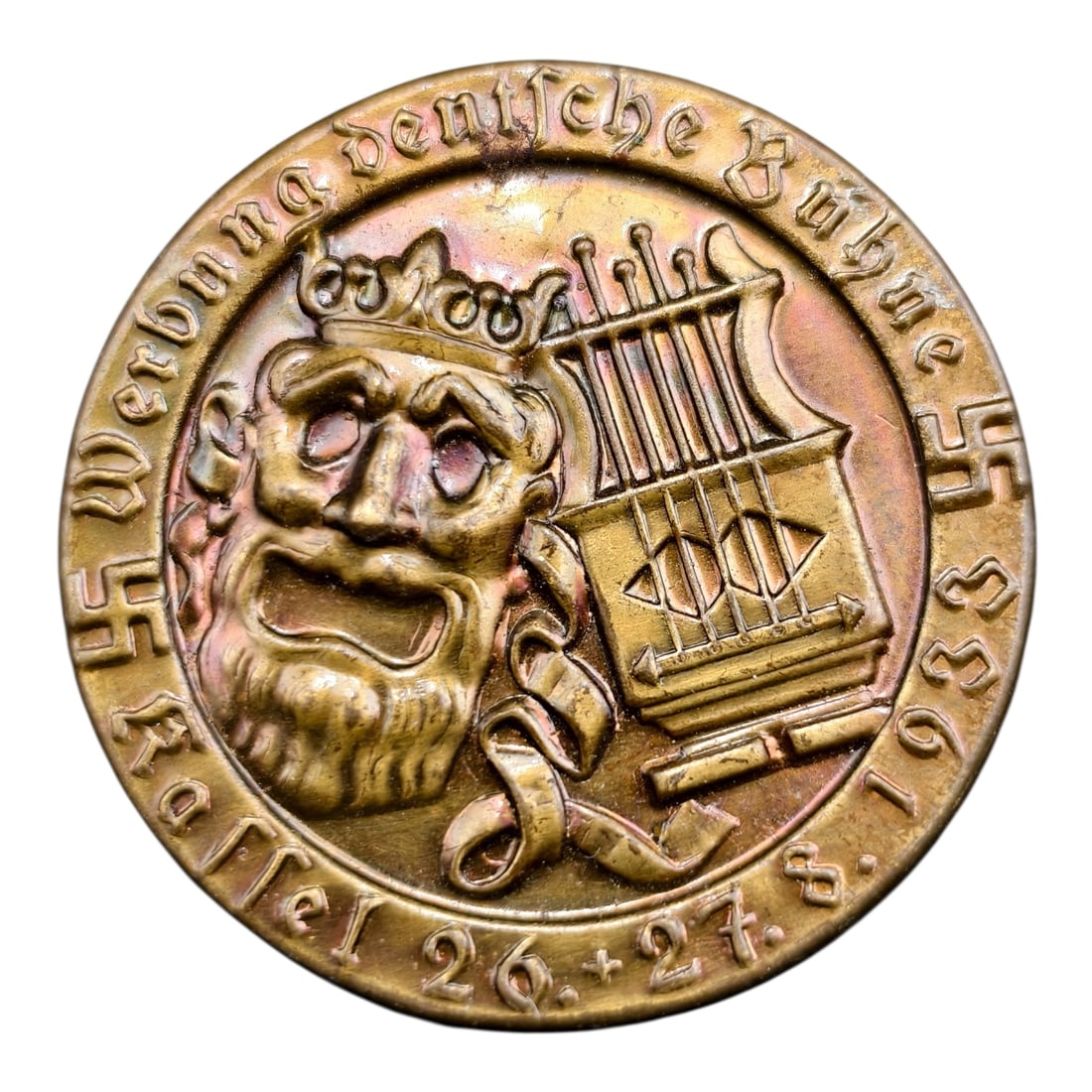 Third Reich Nazi Kassel 1933 Tinnie Badge: Third Reich Nazi Kassel 1933 Tinnie Badge