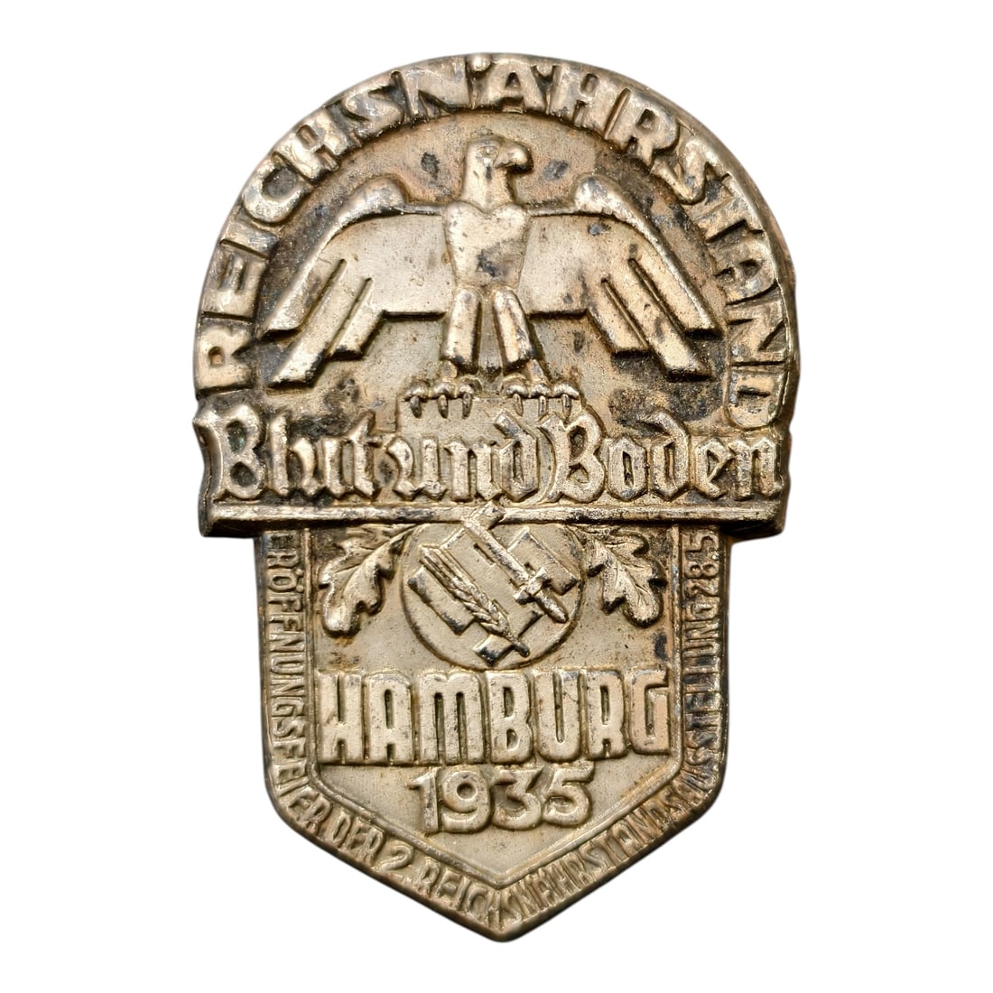 Third Reich Nazi Blut und Boden 1935 Tinnie Badge: Third Reich Nazi Blut und Boden 1935 Tinnie Badge