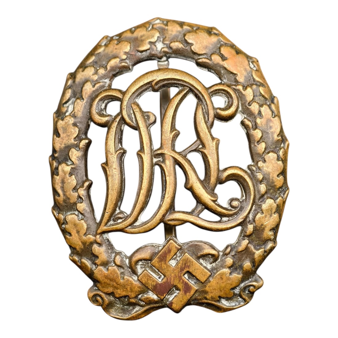 Third Reich Nazi DRL Badge in Bronze: Third Reich Nazi DRL Badge in Bronze