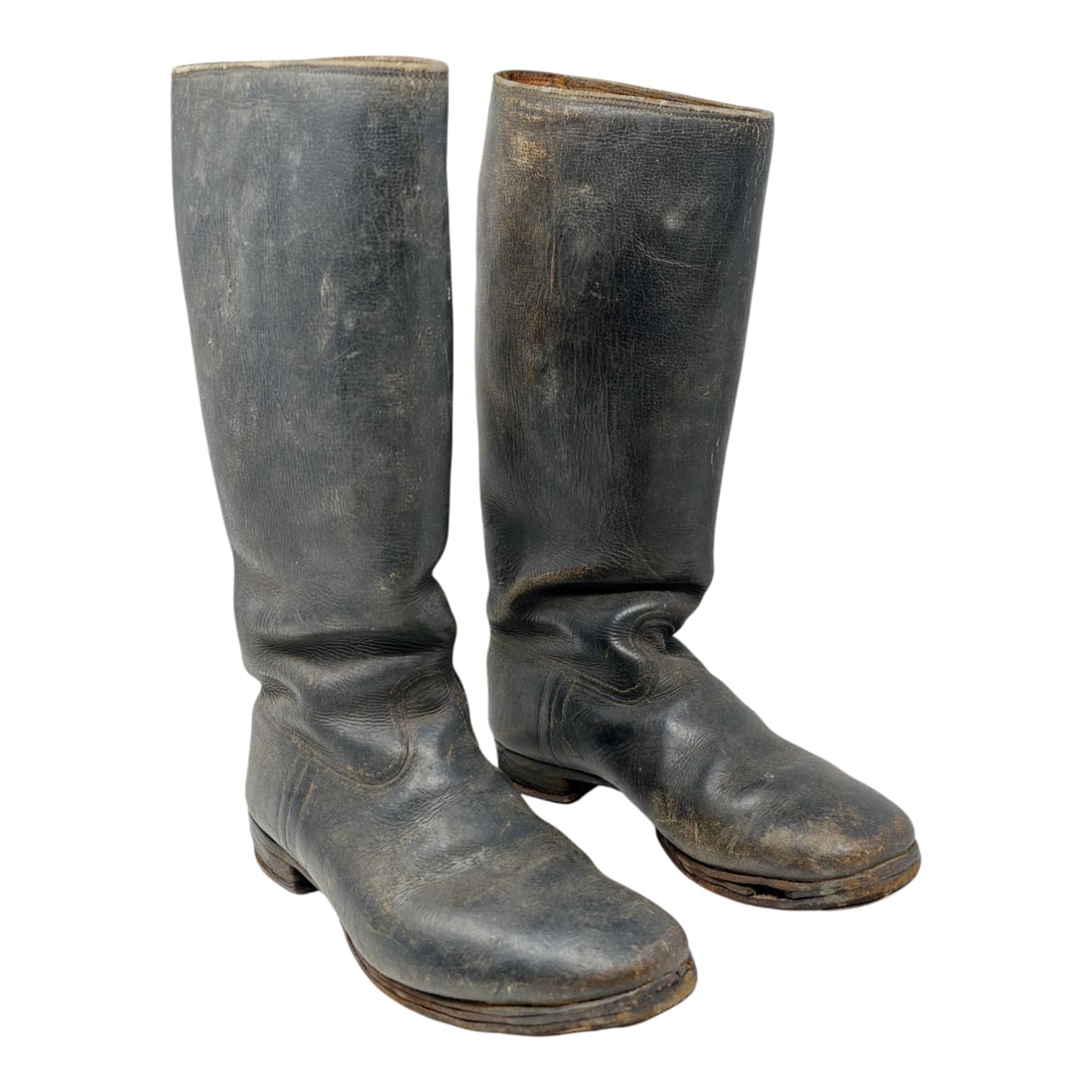 Nazi Wehrmacht Leather High Boots: Nazi Wehrmacht Leather High Boots, original, good shape.