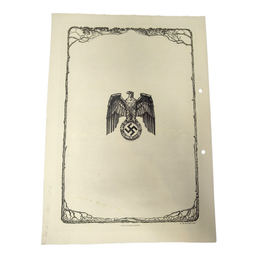 Third Reich Nazi Decorative Telegram: Third Reich Nazi Decorative Telegram