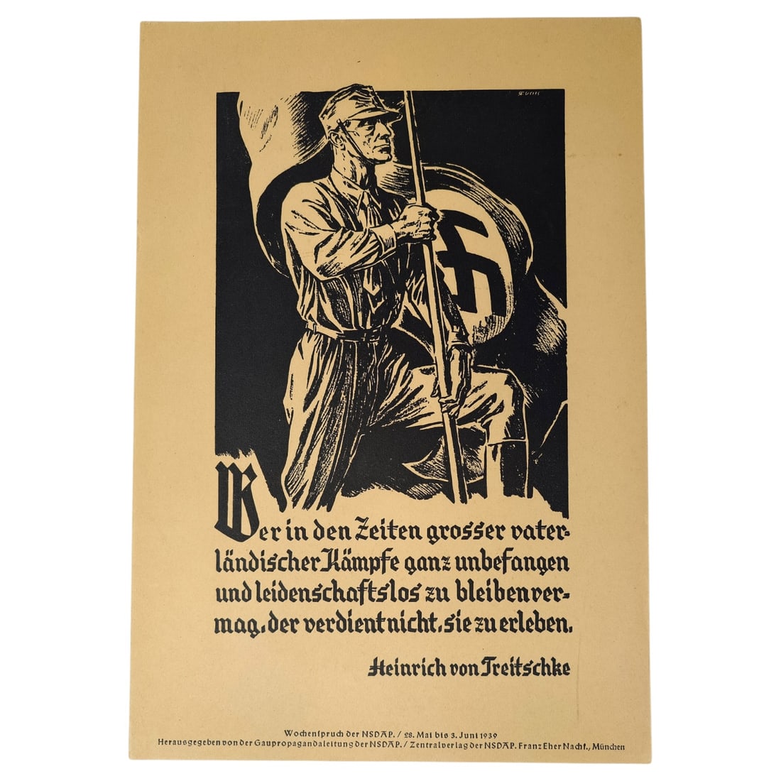 Wochenspruch der NSDAP Weekly Quotation of the Nazi Party: Wochenspruch der NSDAP ("Weekly Quotation of the Nazi Party") was a wall newspaper published by the Nazi Party between 1937 and 1944, displaying quotations, mostly from Nazi leaders. About 1,100 issue