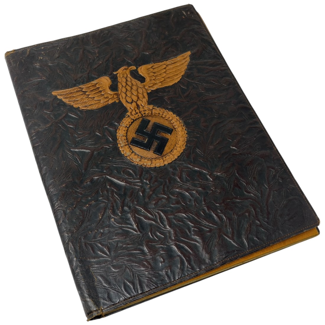 Third Reich Nazi Leather Officer Portfolio Folder: Third Reich Nazi Leather Officer Portfolio Folder. It's the nicest we've seen. Near mint.