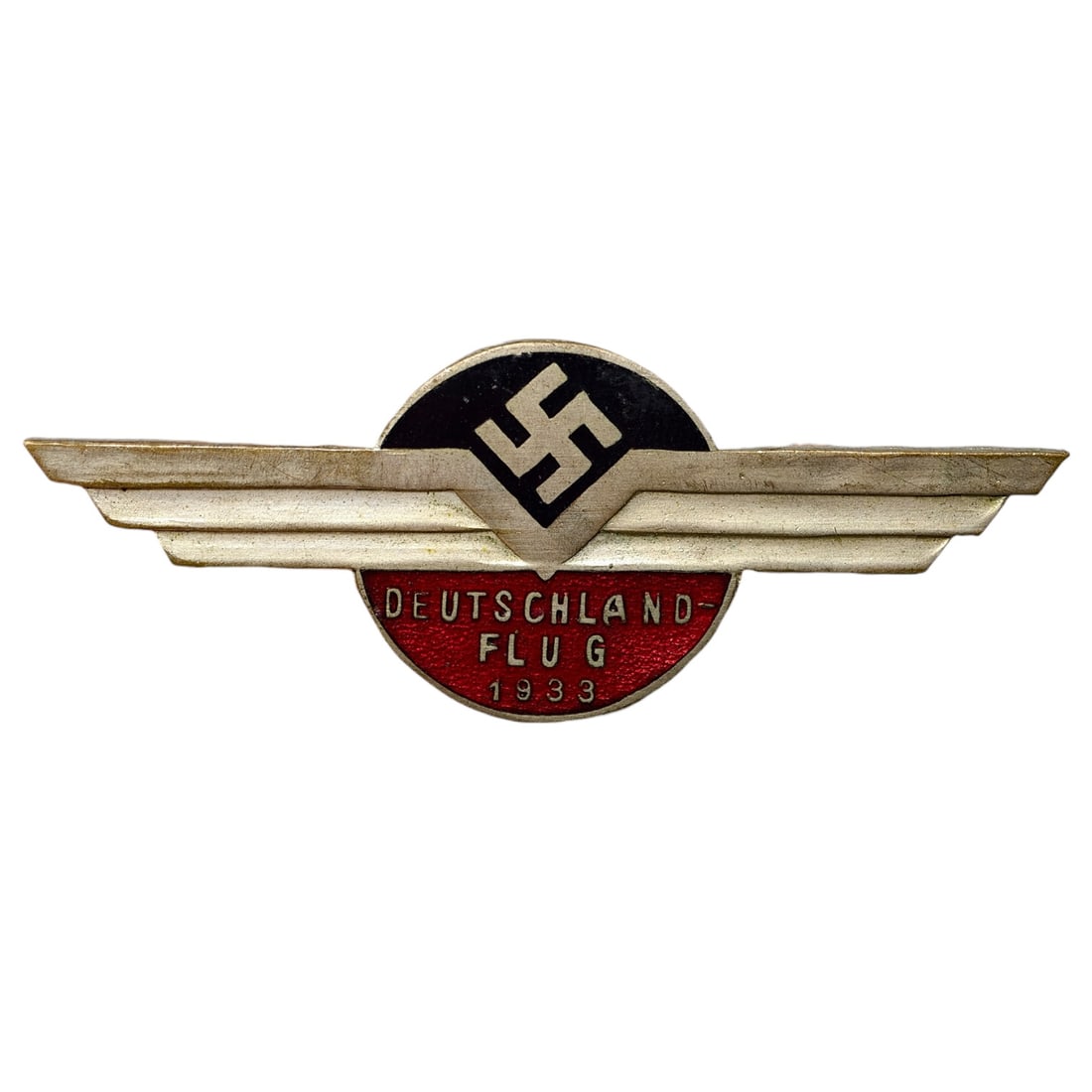 Third Reich Deutschland Flug 1933 Badge – Johannes Wagner & Sohn: An Extremely rare Deutschland Flug 1933 Badge. Made from multicolor enamel on a tombak base.