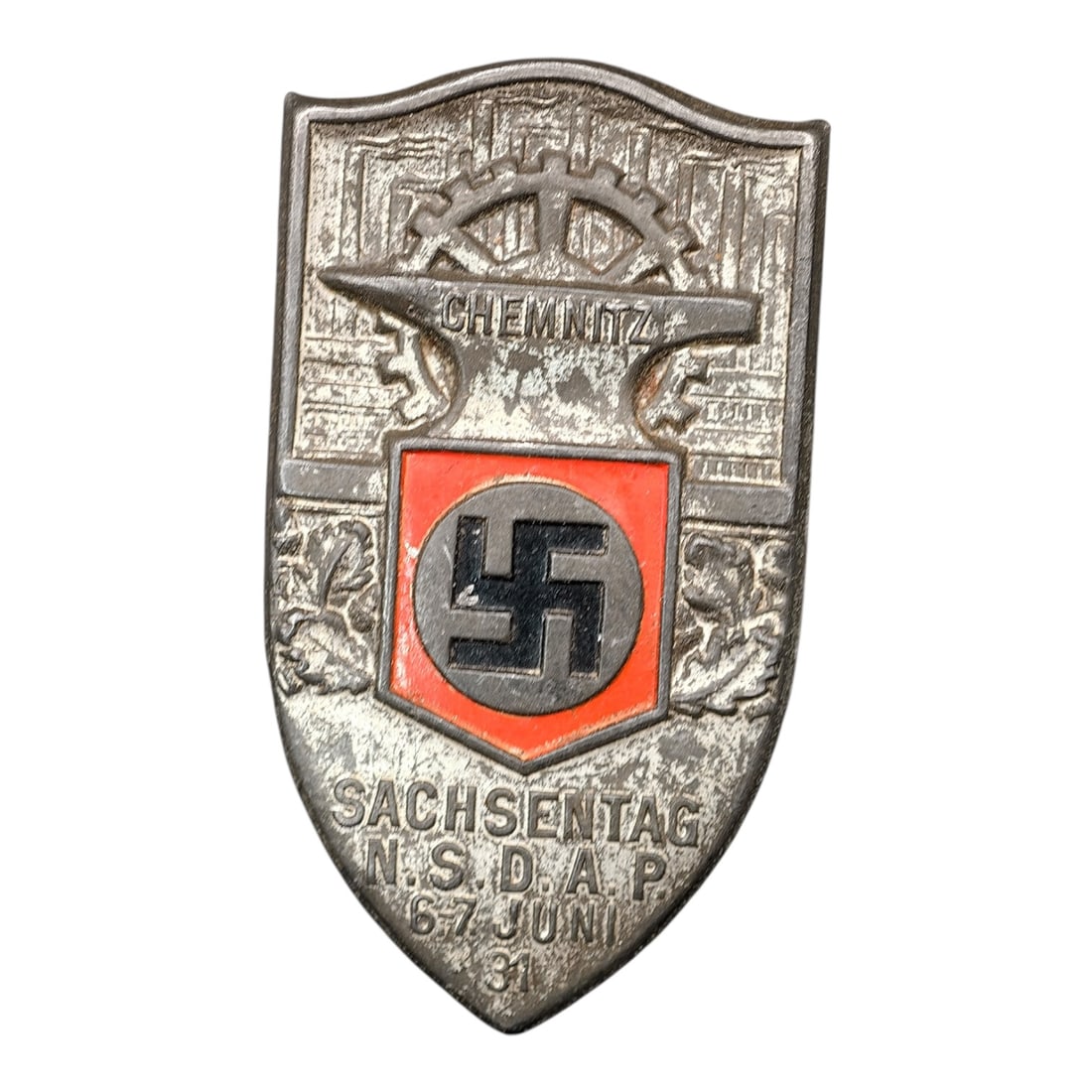 Early NSDAP Sachsen 1931 Chemnitz Tinnie: Early NSDAP Sachsen 1931 Chemnitz Tinnie