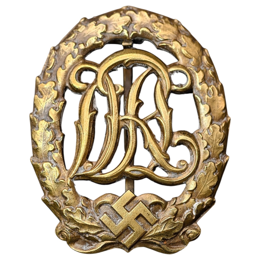 DRL Badge in Bronze – Third Reich Nazi Era Badge: DRL Badge in Bronze – Third Reich Nazi Era Badge