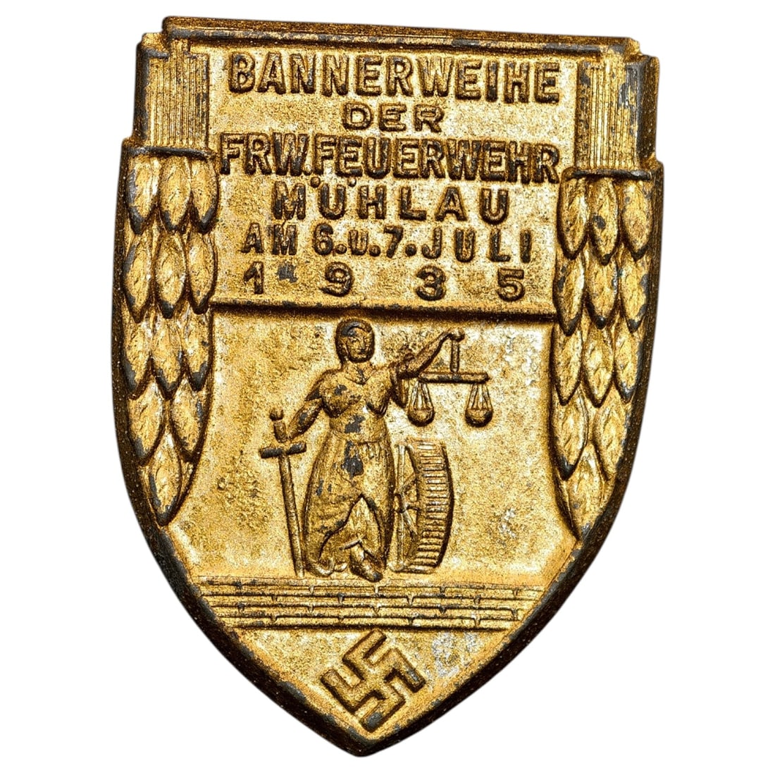 Third Reich Nazi NSDAP Muhlau 1935 Tinnie: Third Reich Nazi NSDAP Muhlau 1935 Tinnie