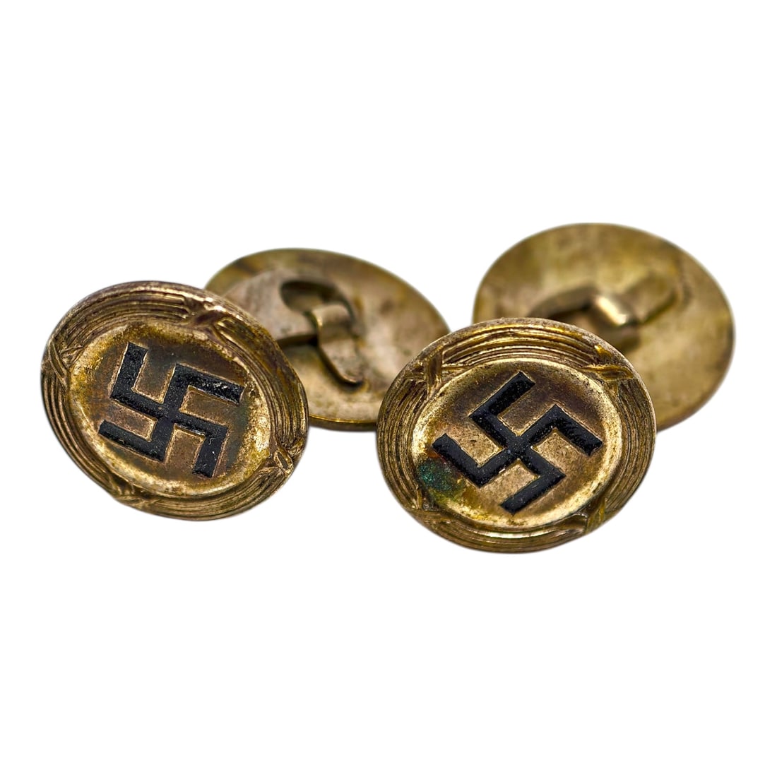 Third Reich Nazi NSDAP Cufflinks 835 Silver: Third Reich Nazi NSDAP Cufflinks 835 Silver