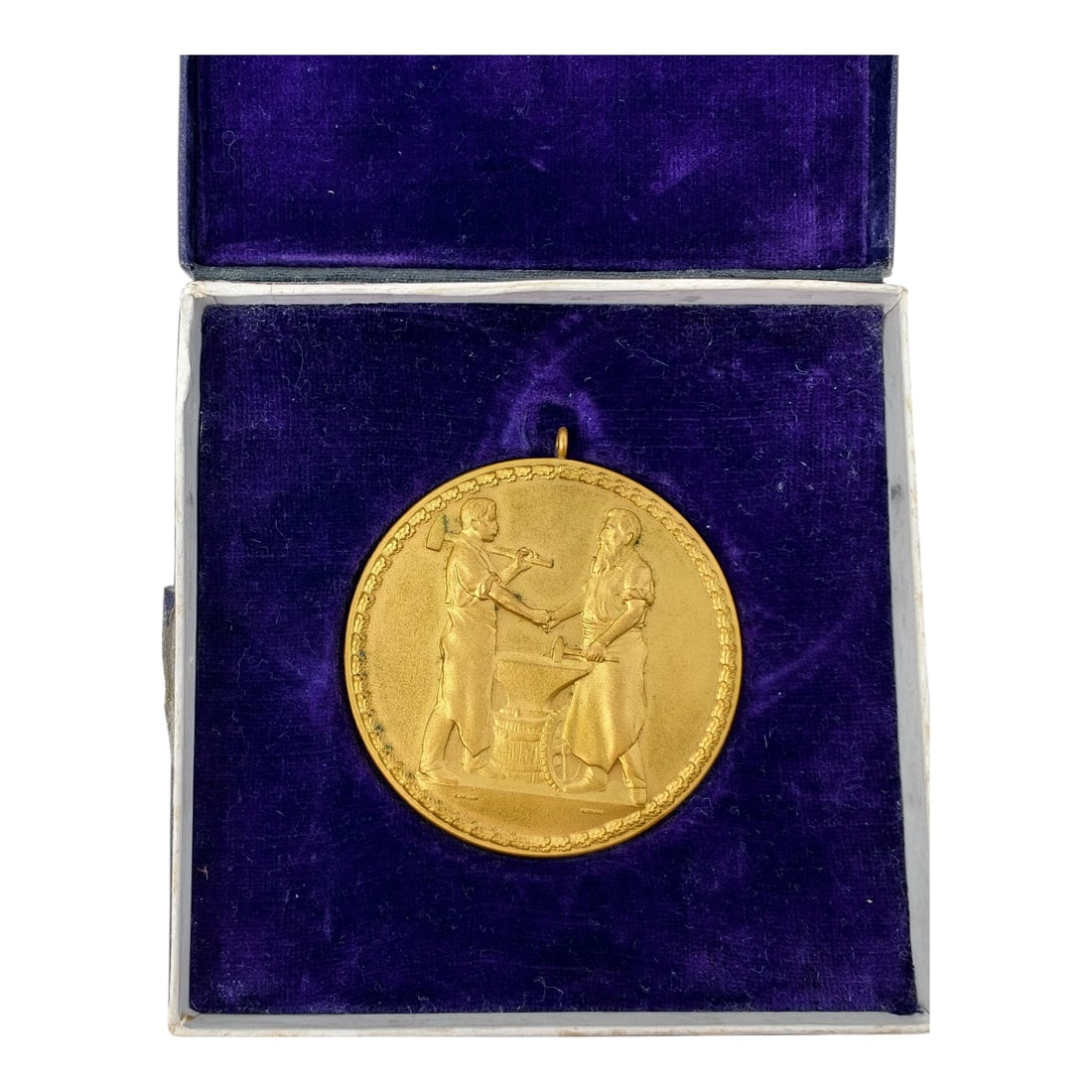 Third Reich Nazi Cased Medal for Long Service in Skilled Trades: Third Reich Nazi Cased Medal for Long Service in Skilled Trades. “To the master craftsman … for long and faithful service, from the Chamber of Crafts for Middle Franconia”)