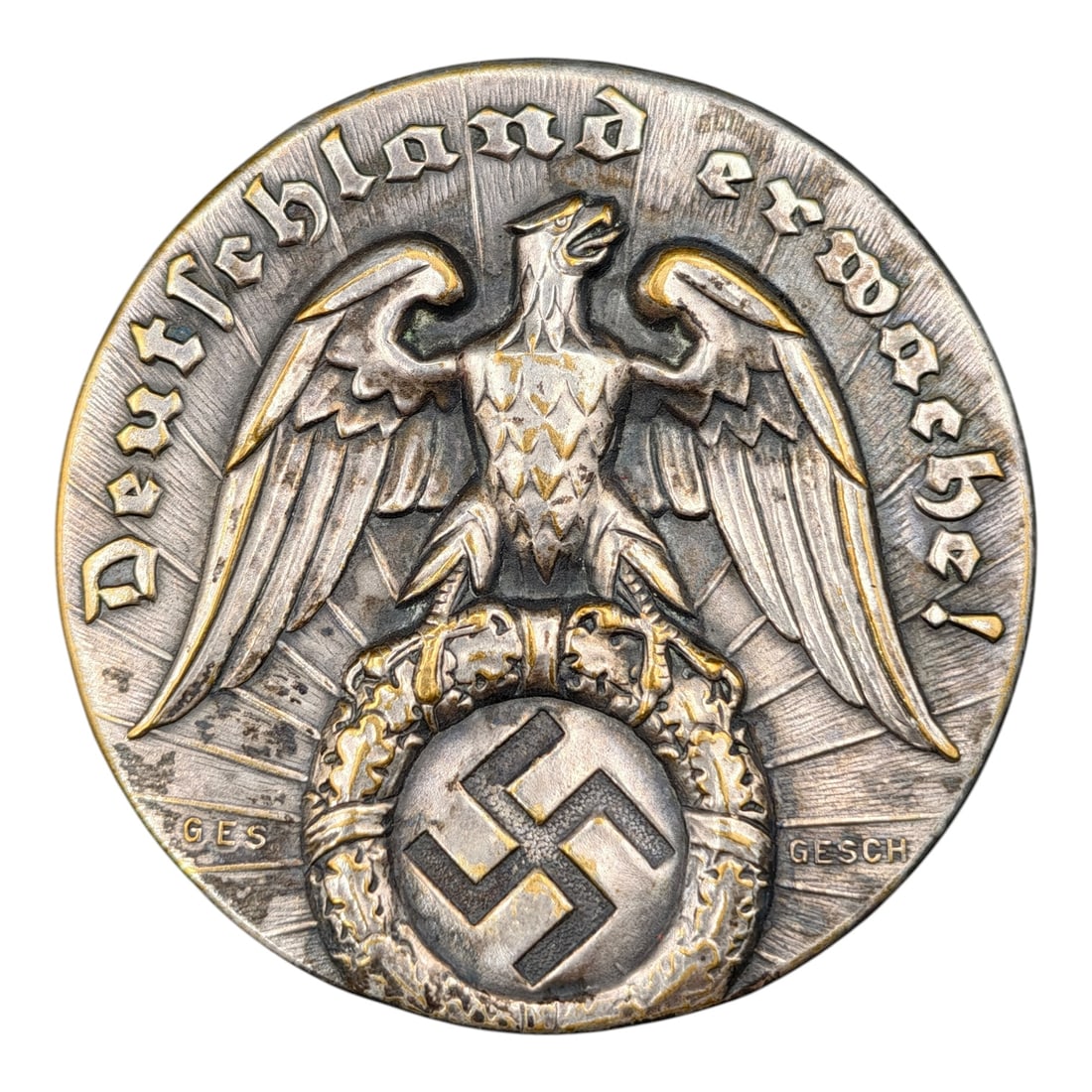 Early Kitsch NSDAP Sympathizers Deutschland Erwache Pocket Mirror: Early Kitsch NSDAP Sympathizers Deutschland Erwache Pocket Mirror