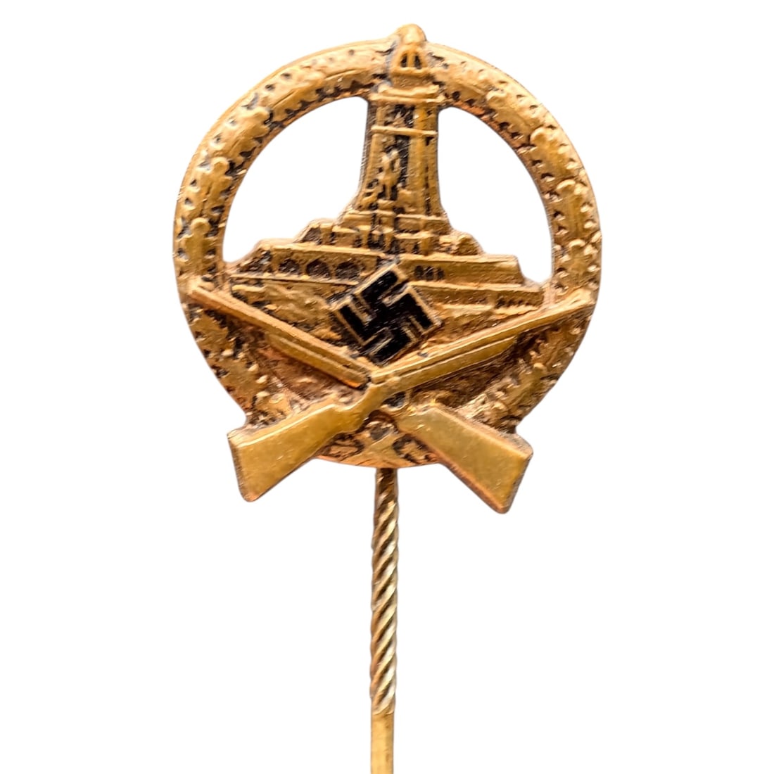 Third Reich Nazi Veterans Association Shooting Stickpin: Third Reich Nazi Veterans Association Shooting Stickpin