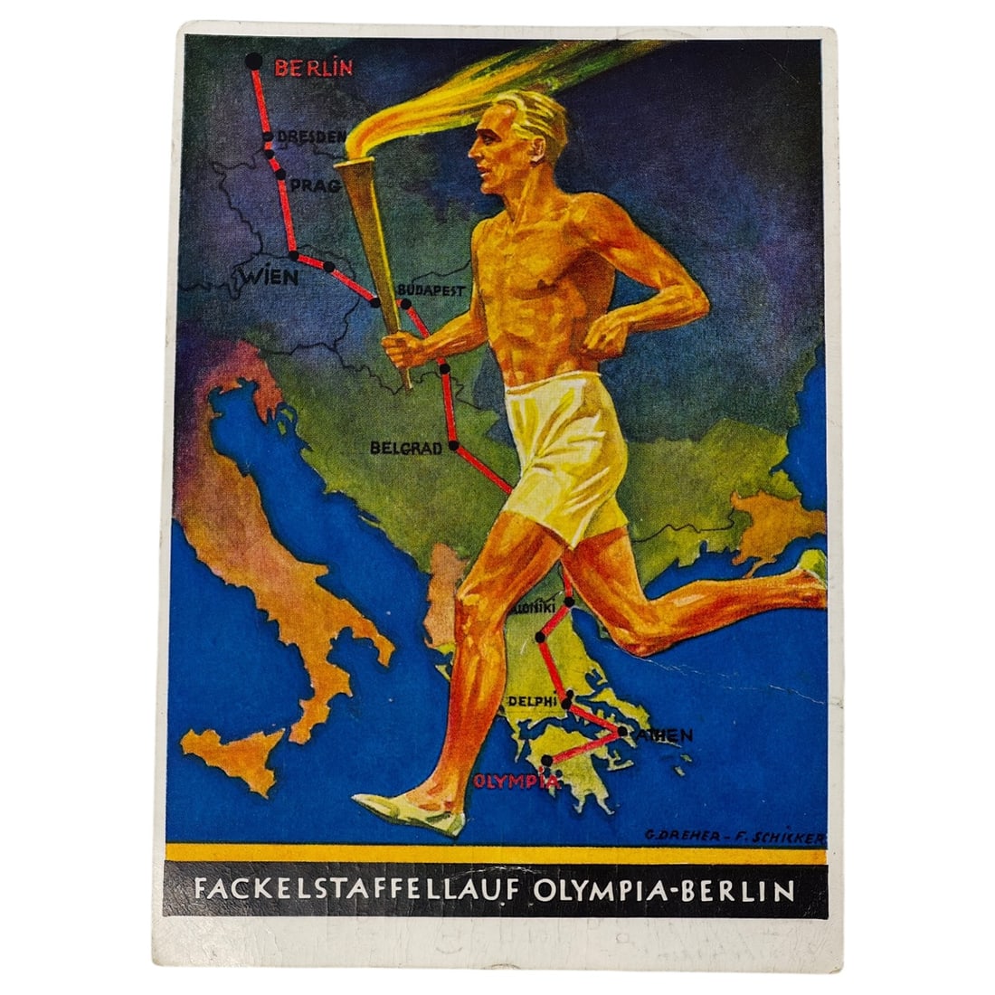 Third Reich Nazi Berlin Olympics Postcard: Third Reich Nazi Berlin Olympics Postcard