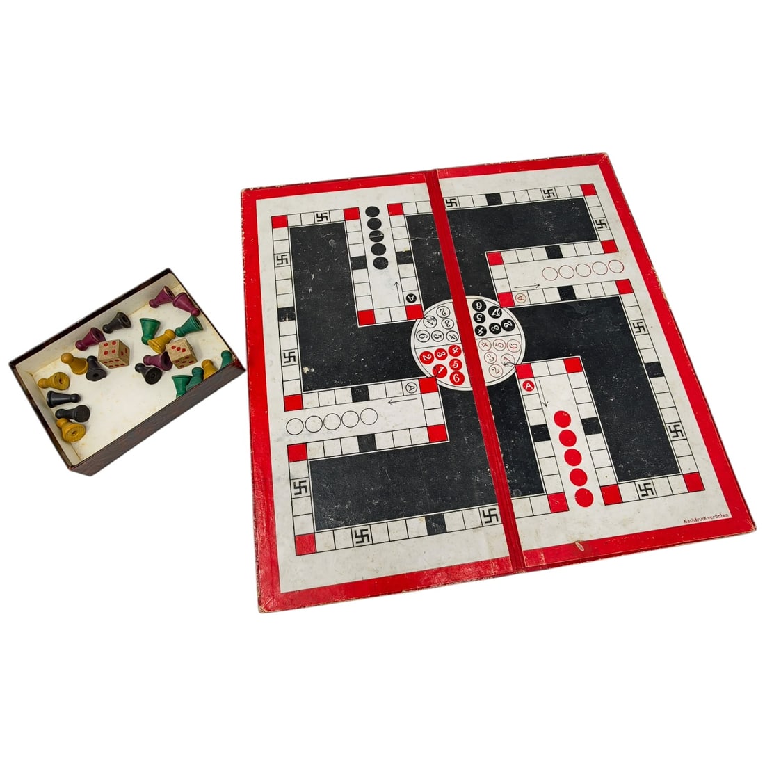 Early NSDAP Board Game with Swastika-Motif Track Design, Pre-1945 Period (1 of 7)