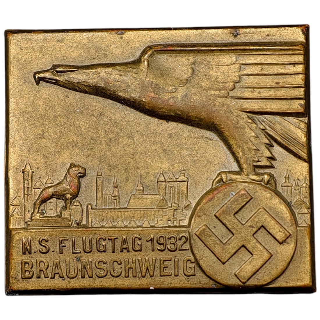 Third Reich Early Nazi Braunschweig 1932 Tinnie (1 of 2)