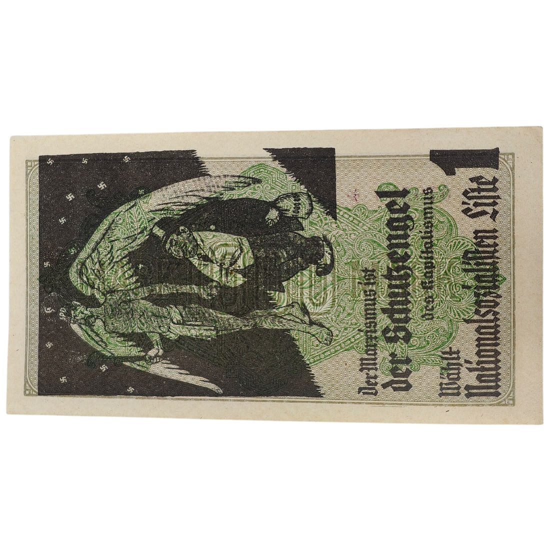 German 1922 Reichsbanknote 1000 Mark with NSDAP Political Propaganda Overprint (1 of 2)