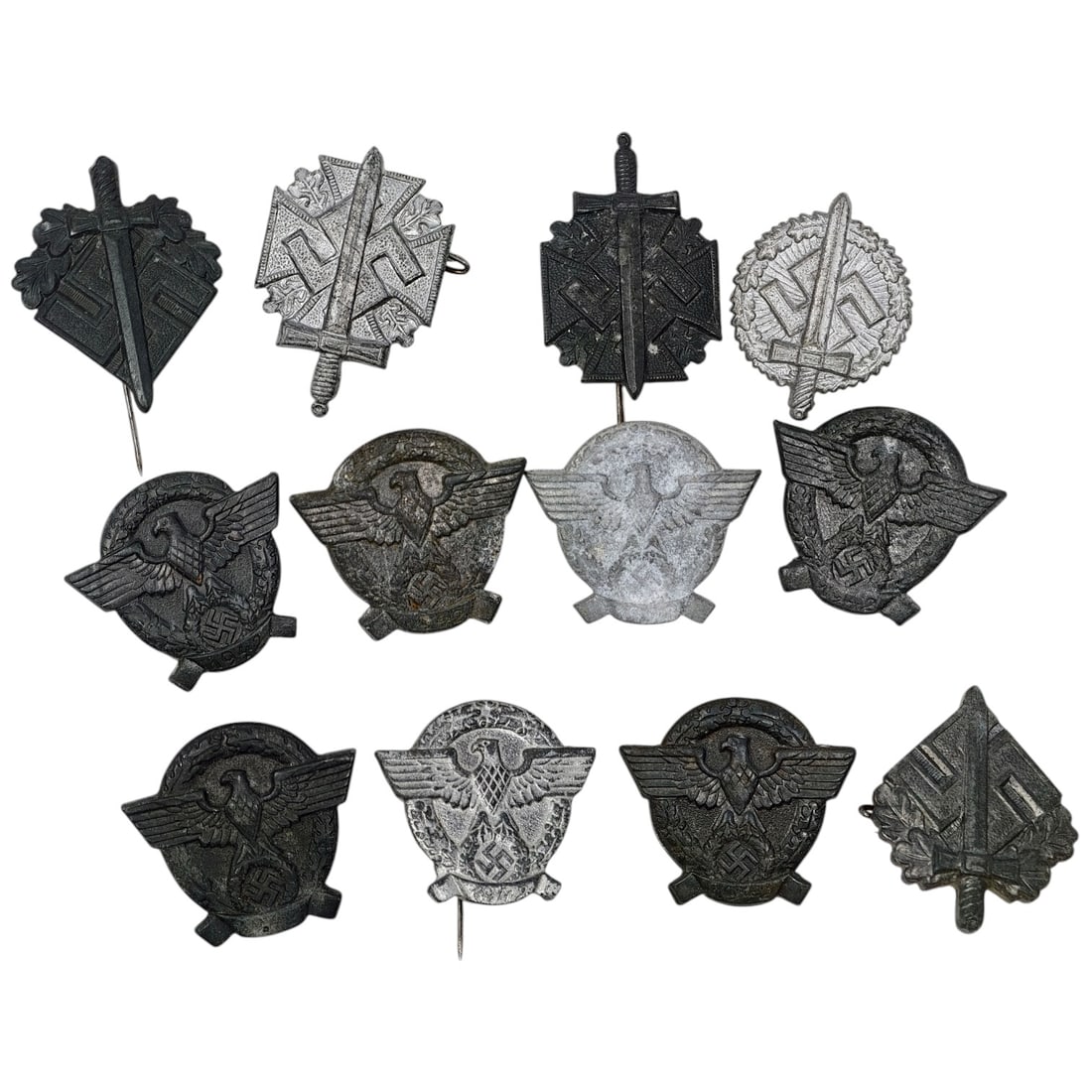 Grouping of German WWII Third Reich Membership Stickpin Badges (1 of 2)