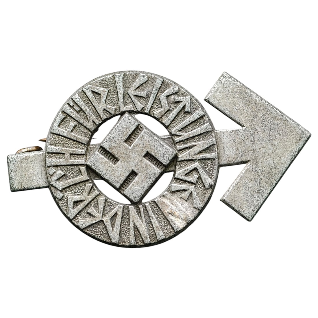 Hitler Youth Proficiency Badge: A Hitler Youth Proficiency Badge, issued for demonstrated achievement within the organization. The badge features die-struck detail typical of period-manufactured HJ insignia. Awarded to members who m