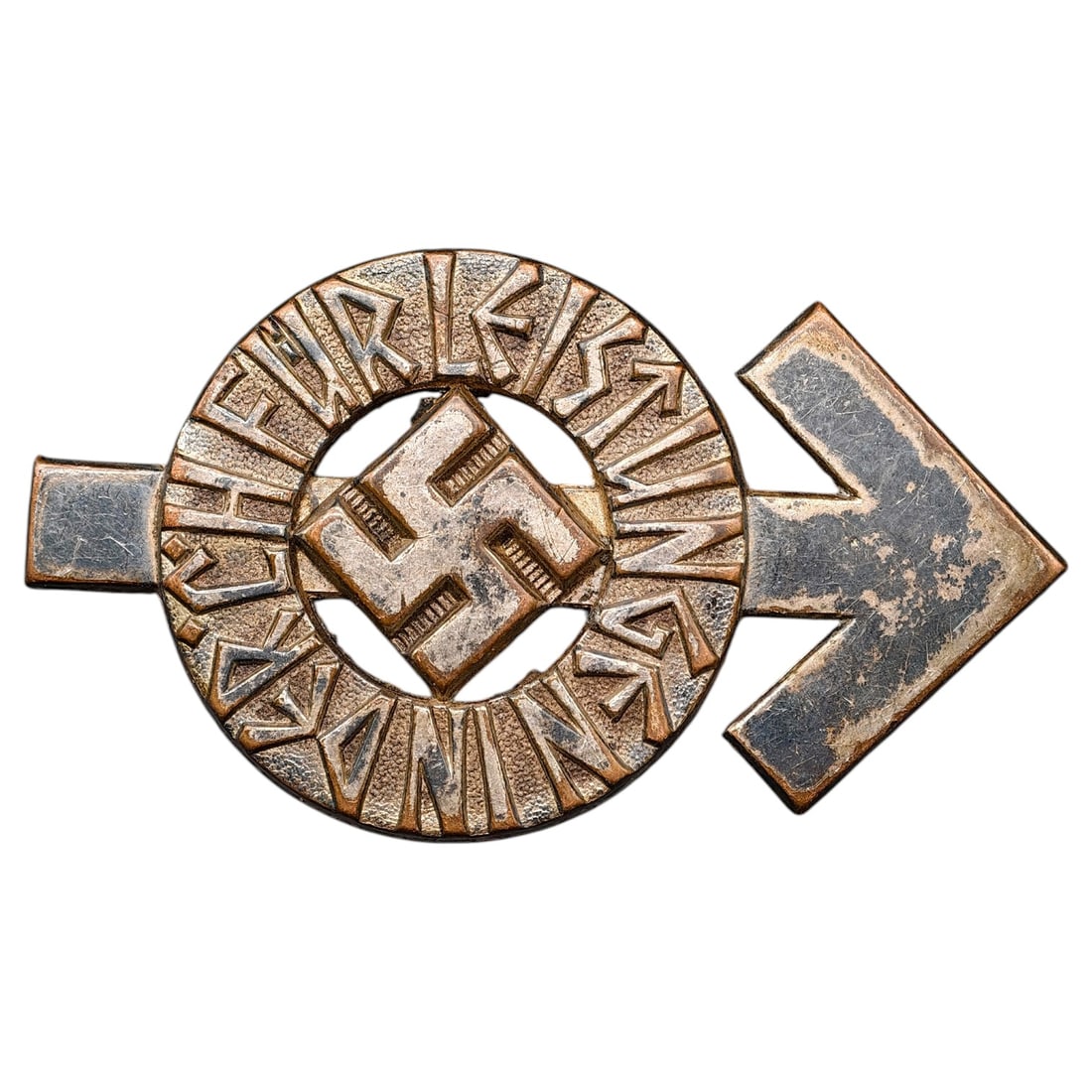 Hitler Youth Proficiency Badge: A Hitler Youth Proficiency Badge (Leistungsabzeichen der Hitler-Jugend), issued as an award for achievement in athletic and skill-based competitions within the organization. The badge features the sty