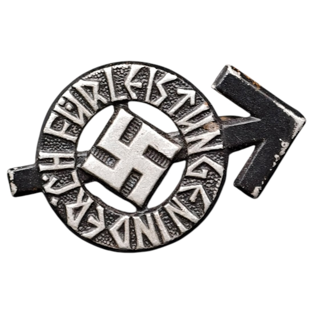 Hitler Youth Proficiency Badge: A Hitler Youth Proficiency Badge (Leistungsabzeichen der Hitler-Jugend), issued as an award for achievement in athletic and skill-based competitions within the organization. The badge features the sty