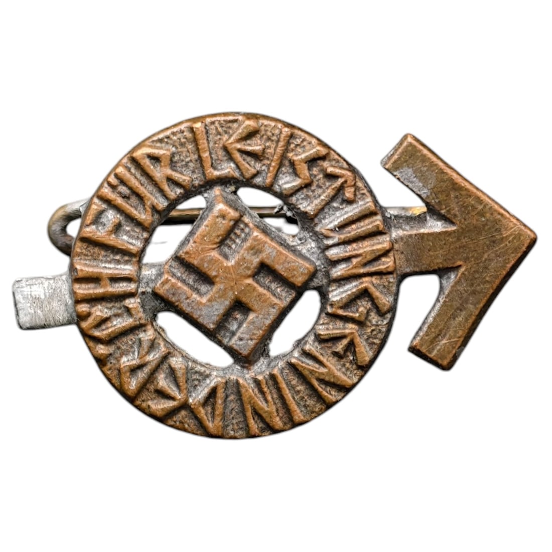 Hitler Youth Proficiency Badge: A Hitler Youth Proficiency Badge (Leistungsabzeichen der Hitler-Jugend), issued as an award for achievement in athletic and skill-based competitions within the organization. The badge features the sty