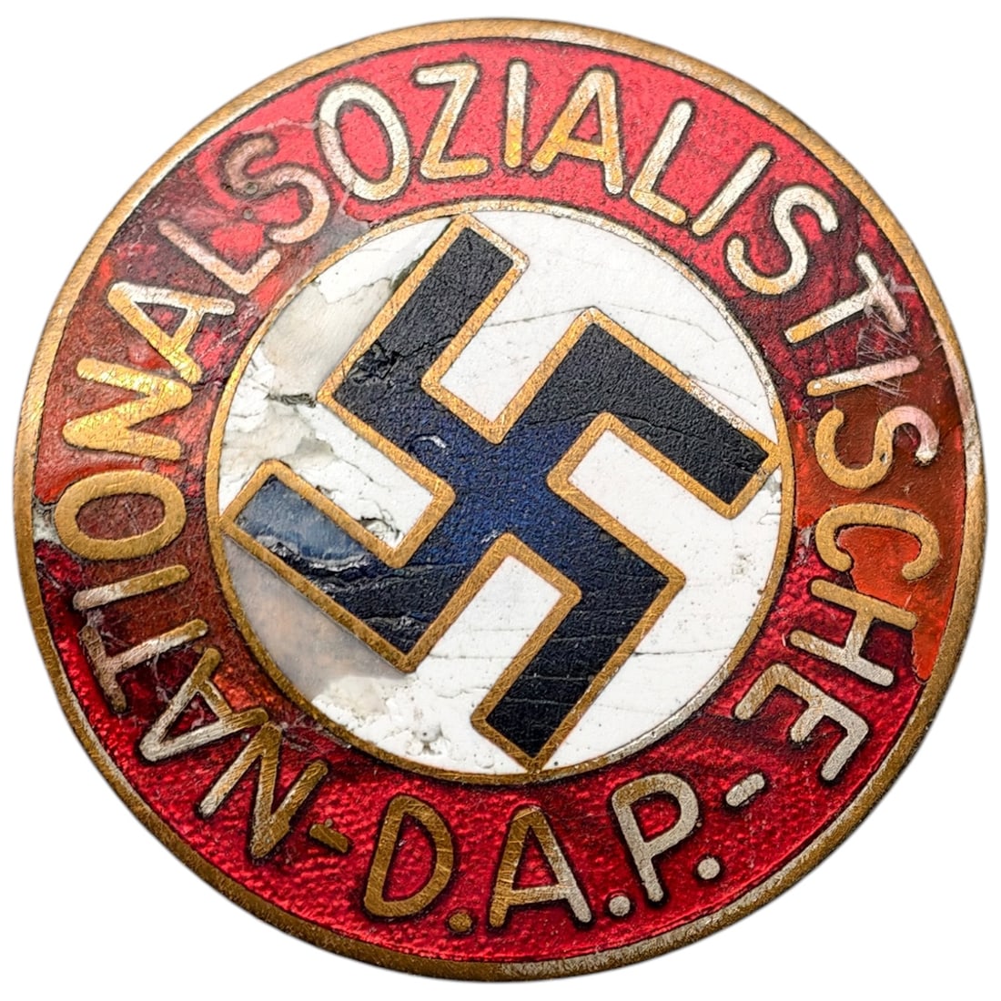 NSDAP Party Badge - Transitional: NSDAP Party Badge - Transitional...repaired enamel