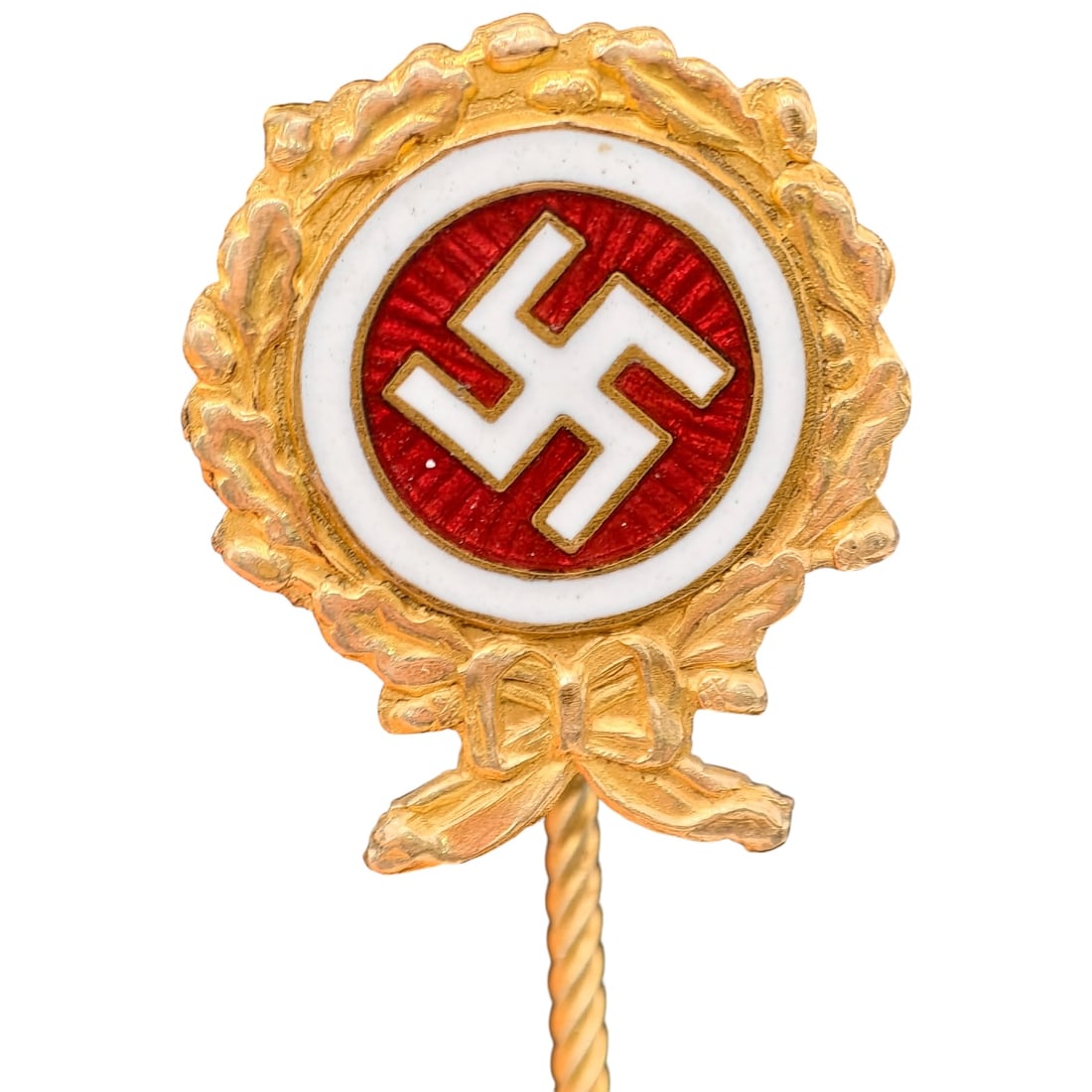 DSNAP Danish Golden Honor Badge: DSNAP Danish Honor Badge, one of only a few known to exist. This is the equivalent to the Golden Party Badge of the Danish Nazi Party. Properly marked on the back. Nearly impossible to find.