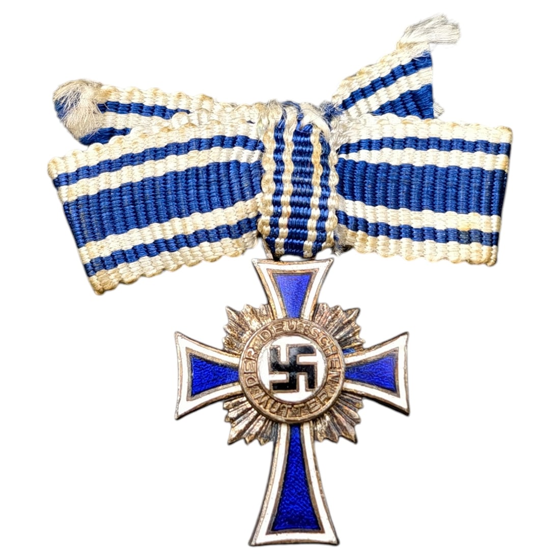 German WWII Mothers Cross in Silver Mini: German WWII Mothers Cross in Silver Mini
