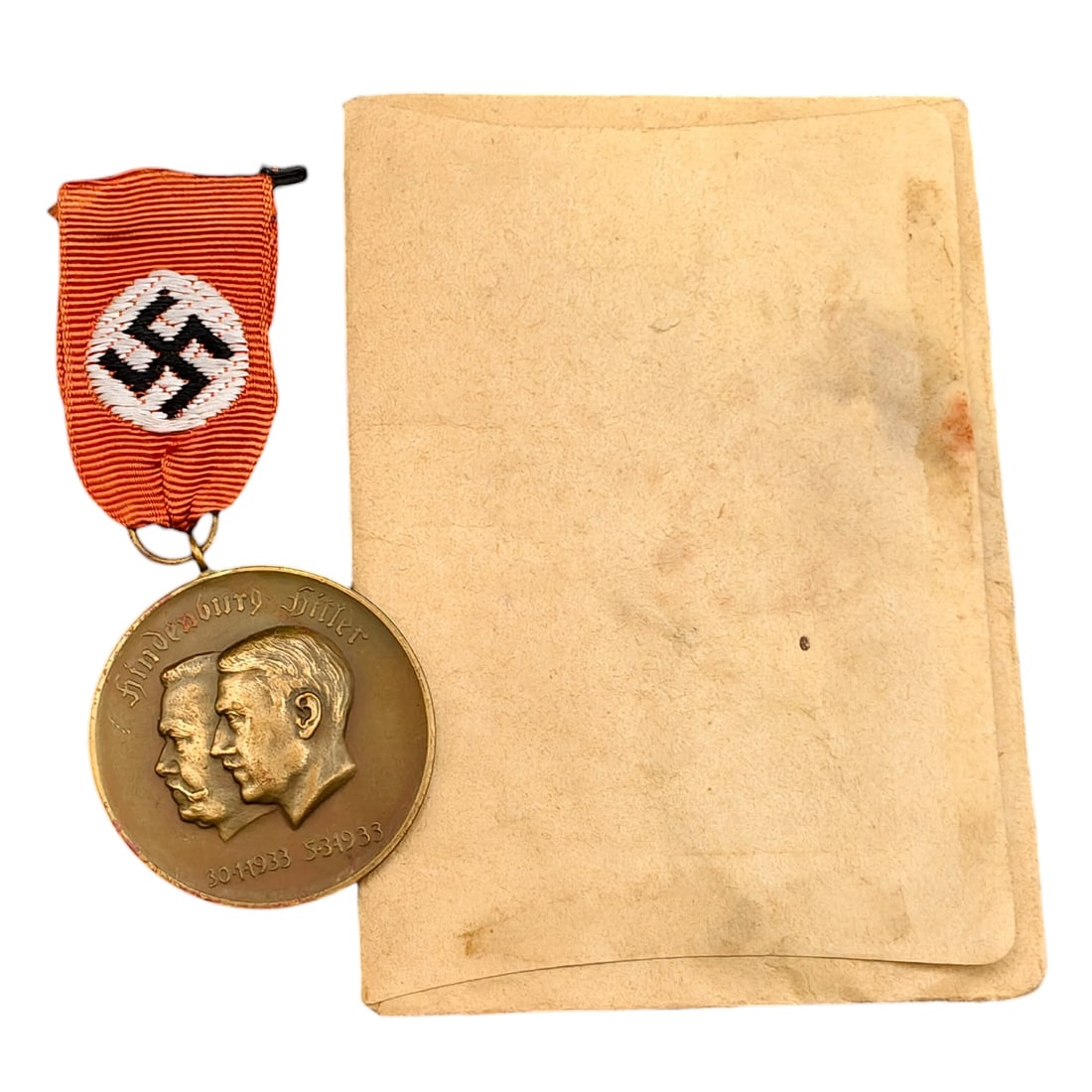 Adolf Hitler Hindenburg Commemorative Medal in Factory Envelope (1 of 2)