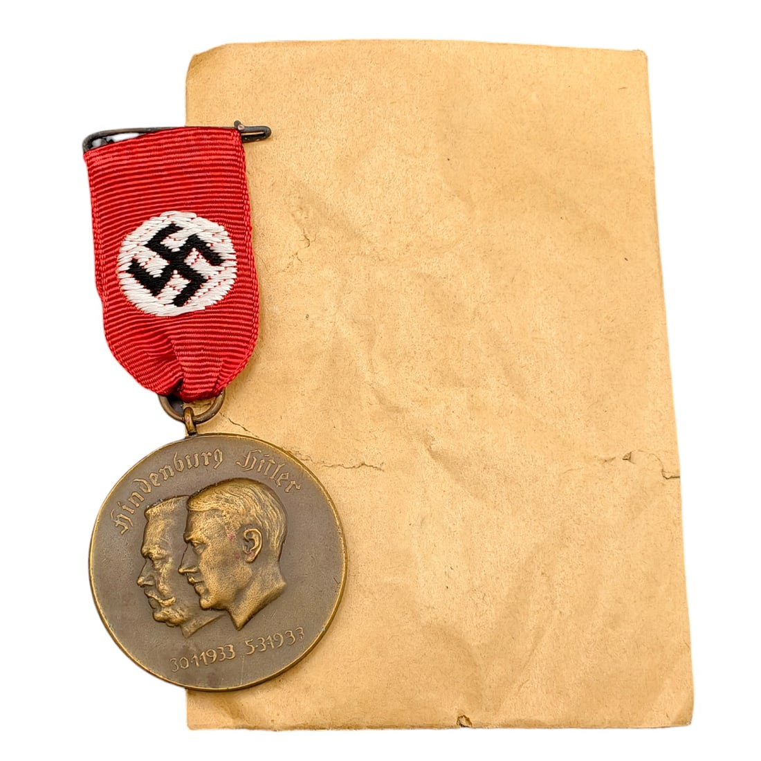 Adolf Hitler Hindenburg Commemorative Medal in Factory Envelope (1 of 2)