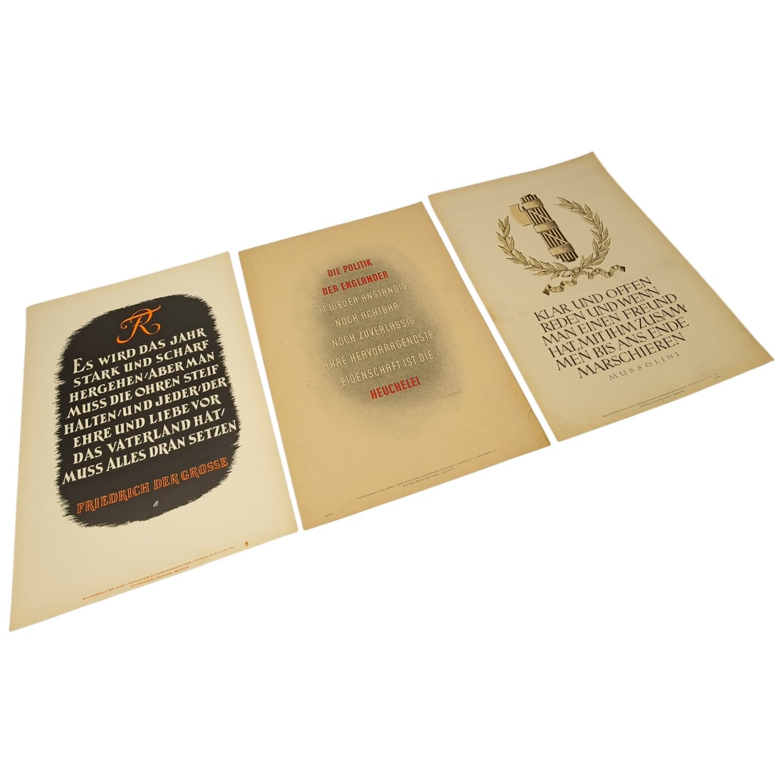 German WWII Wochenspruch der NSDAP Weekly Slogan Sheets - Set (1 of 1)