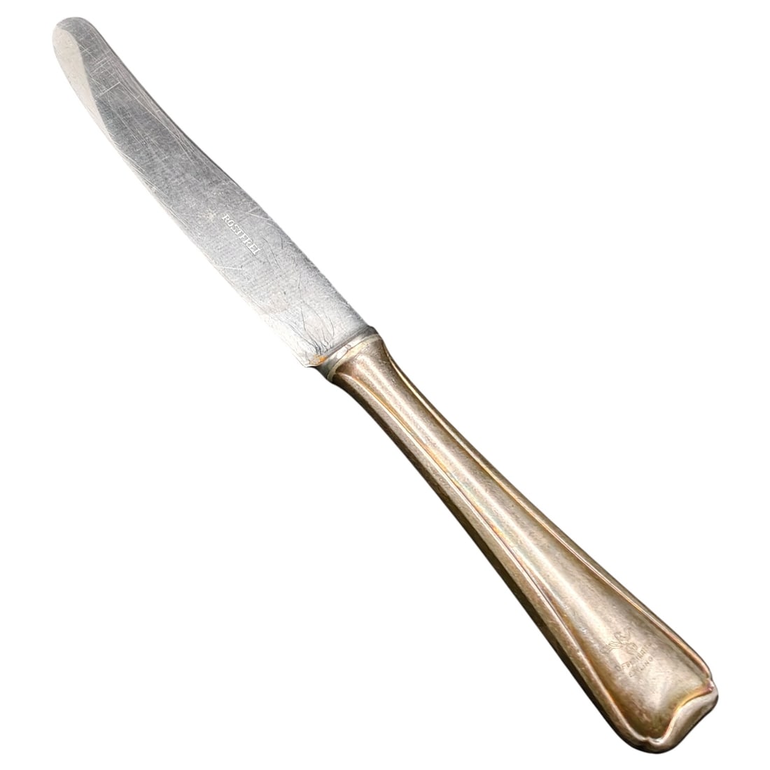 German WWII Silver-Plated Dinner Knife, Offizierheim Ettlingen (1 of 4)