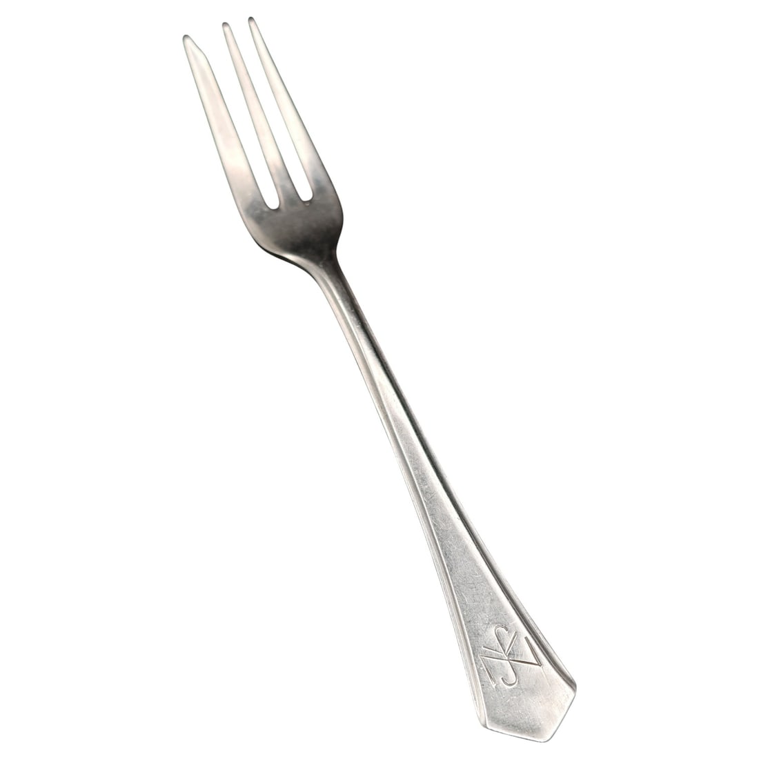 Third Reich Frauenschaft Silver-Plated Dinner Fork with Monogram (1 of 4)