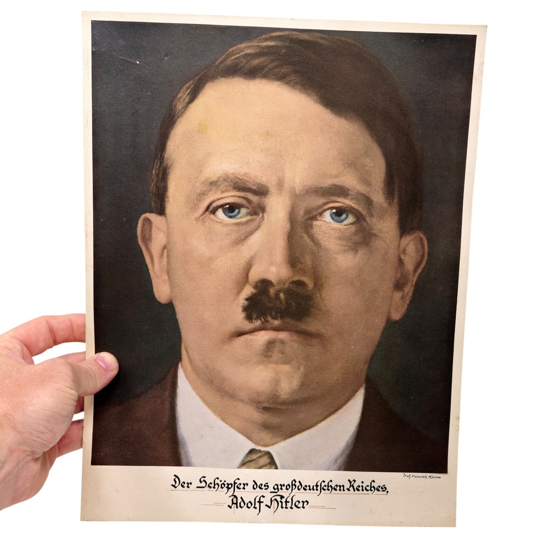 German WWII Third Reich Adolf Hitler Portrait Print, "Der Schöpfer des großdeutschen Reiches" (1 of 3)