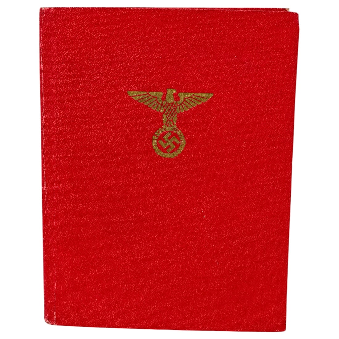 NSDAP Membership Booklet: Original NSDAP (Nationalsozialistische Deutsche Arbeiterpartei) membership book, complete with red cloth cover and interior identification pages.
