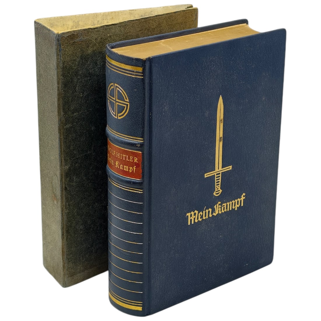 Adolf Hitler Mein Kampf - Blue Leather 'Jubilee Edition' Style Binding with Slipcase (1 of 4)