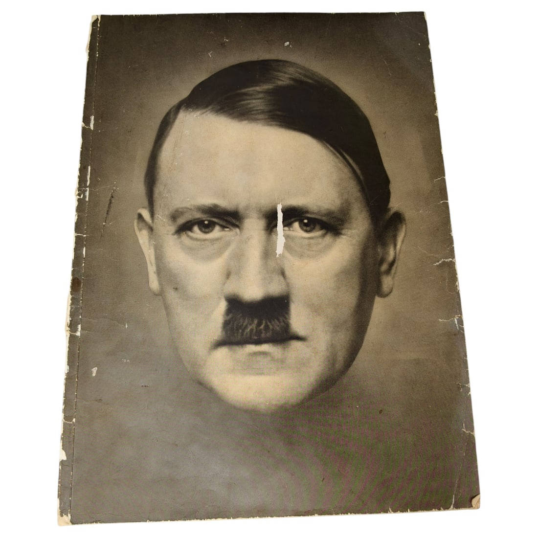 Adolf Hitler Book - A Man and His People (Ein Mann und sein Volk): Large-format softcover photo book published as part of the Illustrierter Beobachter series by Verlag Franz Eher Nachf., München. Front cover features a large portrait photograph of Adolf Hitler; titl