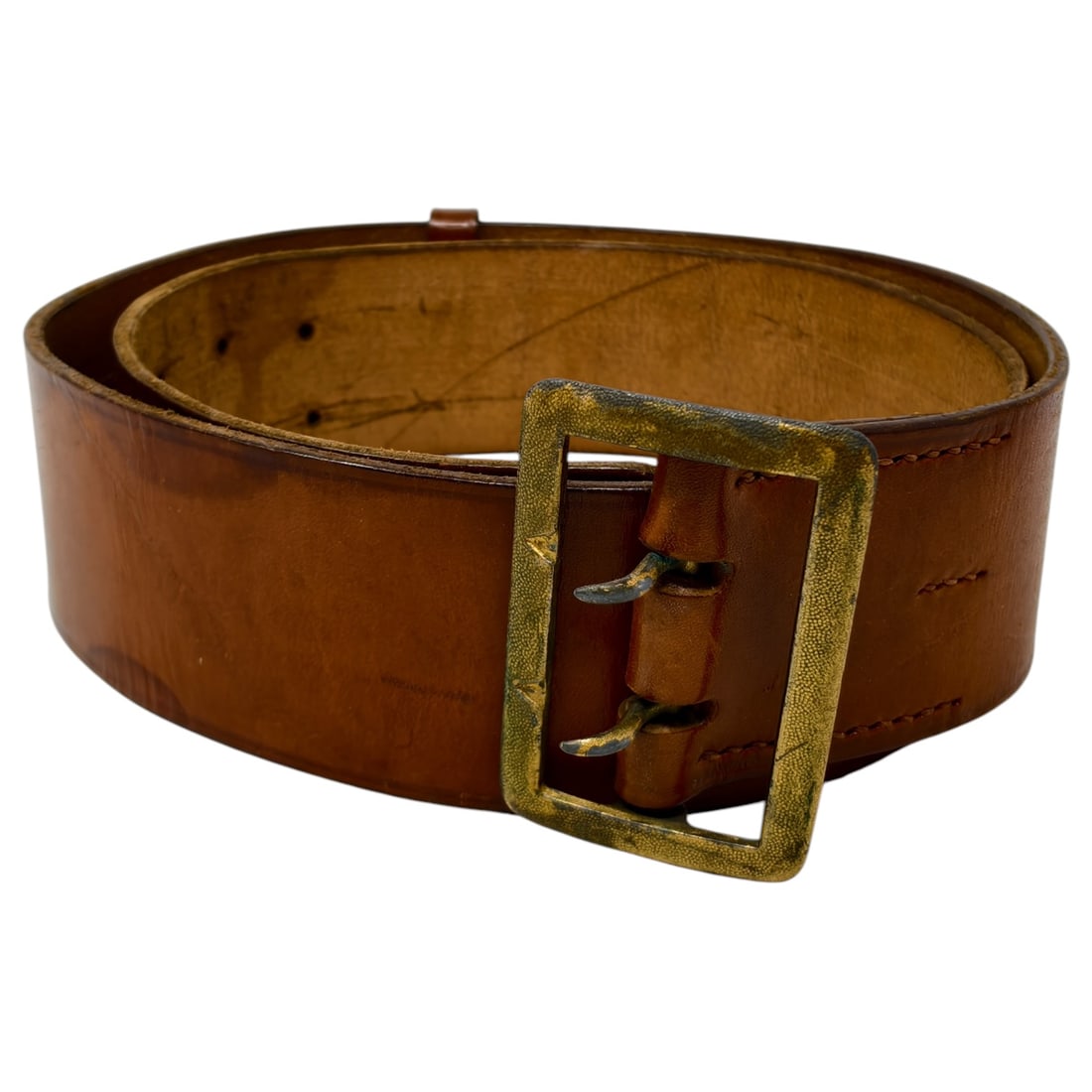 NSDAP Officers Leather Belt with Rectangular Frame Buckle: NSDAP Officers Leather Belt with Rectangular Frame Buckle This type of belt and buckle was worn by political leaders of the NSDAP, distinct from the eagle-and-swastika breast-plate buckles used by SA 
