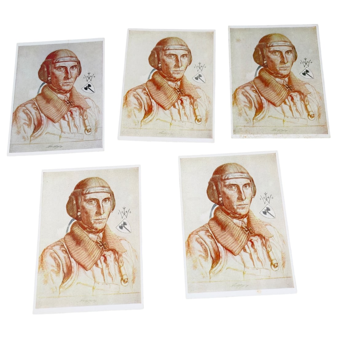 Set of German Willrich Portrait Postcards: Set of German Willrich Portrait Postcards Wolfgang Willrich (1897–1948) was a German artist closely associated with National Socialist ideology, best known for his idealized portraits of Wehrmacht a