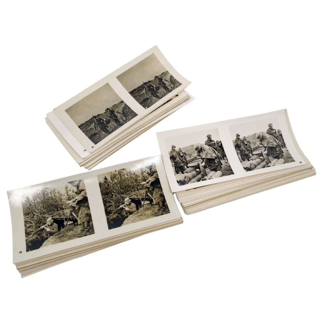German WWII Stereoscopic Photograph Booklets Depicting Wehrmacht Troops (1 of 3)