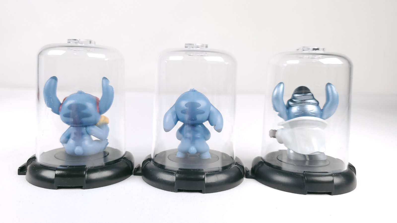 Set of 3 Disney Stitch Figurines in Display Globes: Set of 3 Disney Stitch Figurines in Display Globes