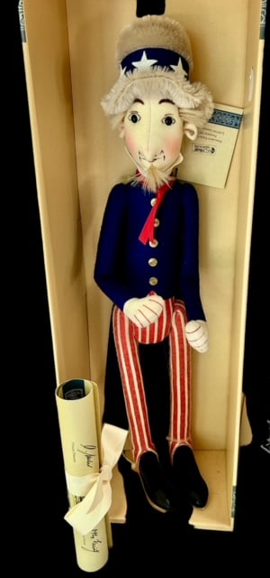 Steiff Uncle Sam in box w/ Cert   00556 (1 of 11)
