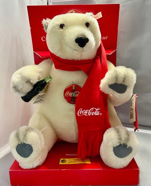 Steiff Coca Cola scarf w/coca cola 02262 Eisbar 35 box (1 of 12)