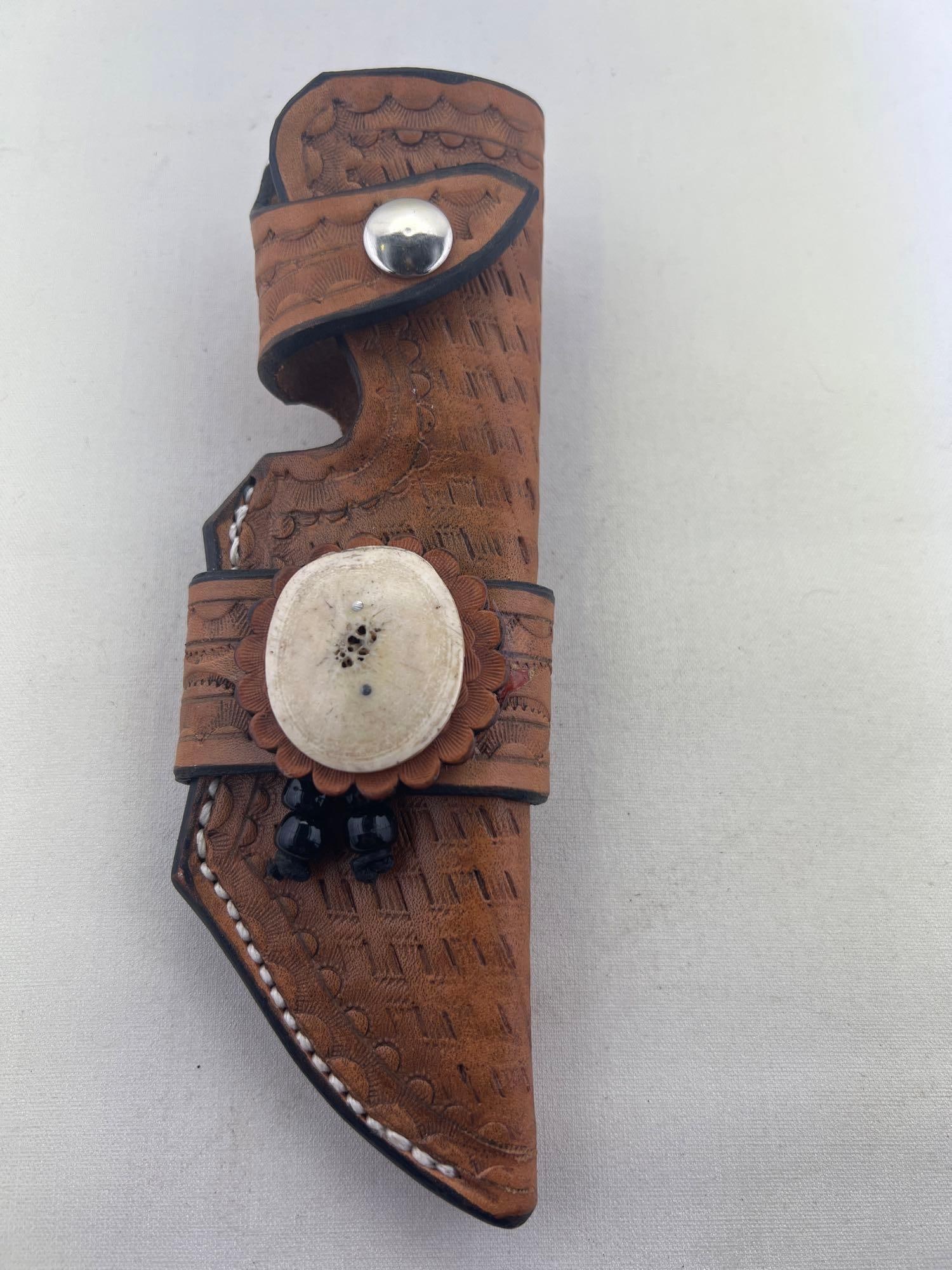 Tooled Leather Knife Holster (1 of 6)