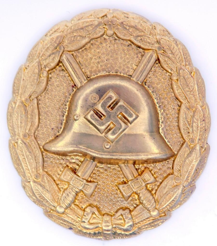 German WWII Gold Spanish Condor Legion Wound Badge (1 of 3)