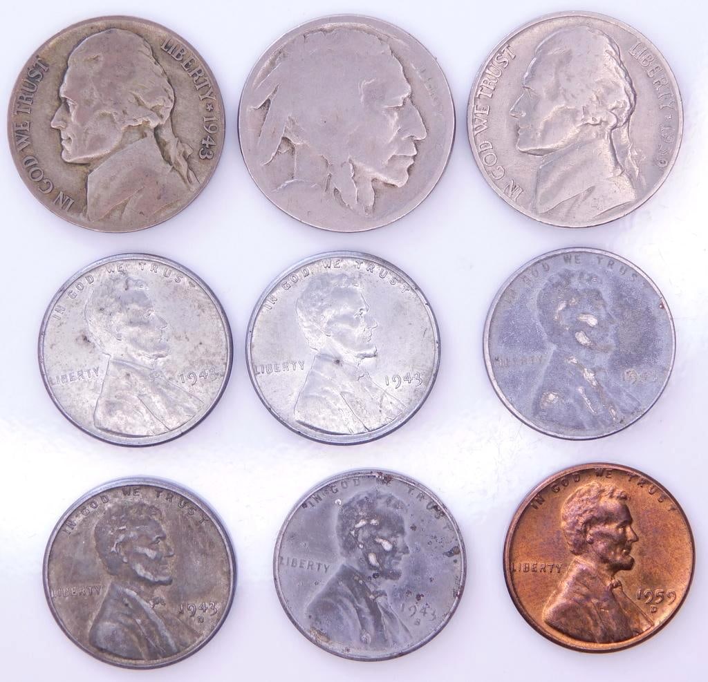 Mixed Grouping of U.S. Coins, (9) (1 of 11)