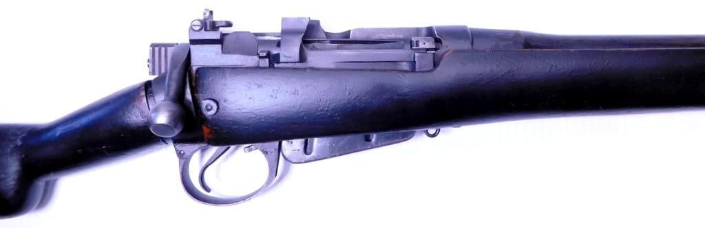 Enfield No 4 Mk1 .303 British, Military Rifle, 1942: In very good condition considering age and use British bolt-action rifle used by the British Army during World War II and the post-war period Both metal and wood are in very good condition with marks