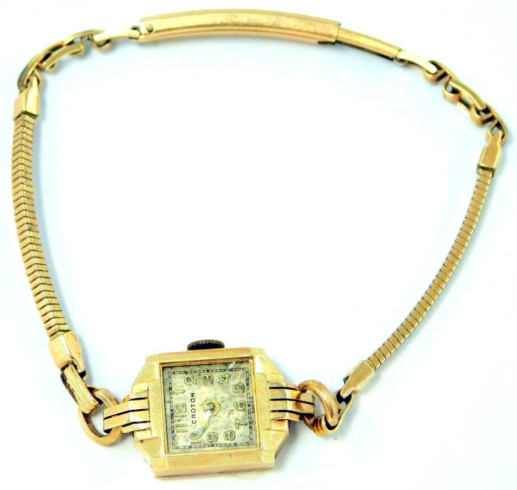 Ladies Croton 14K Gold Watch (1 of 5)