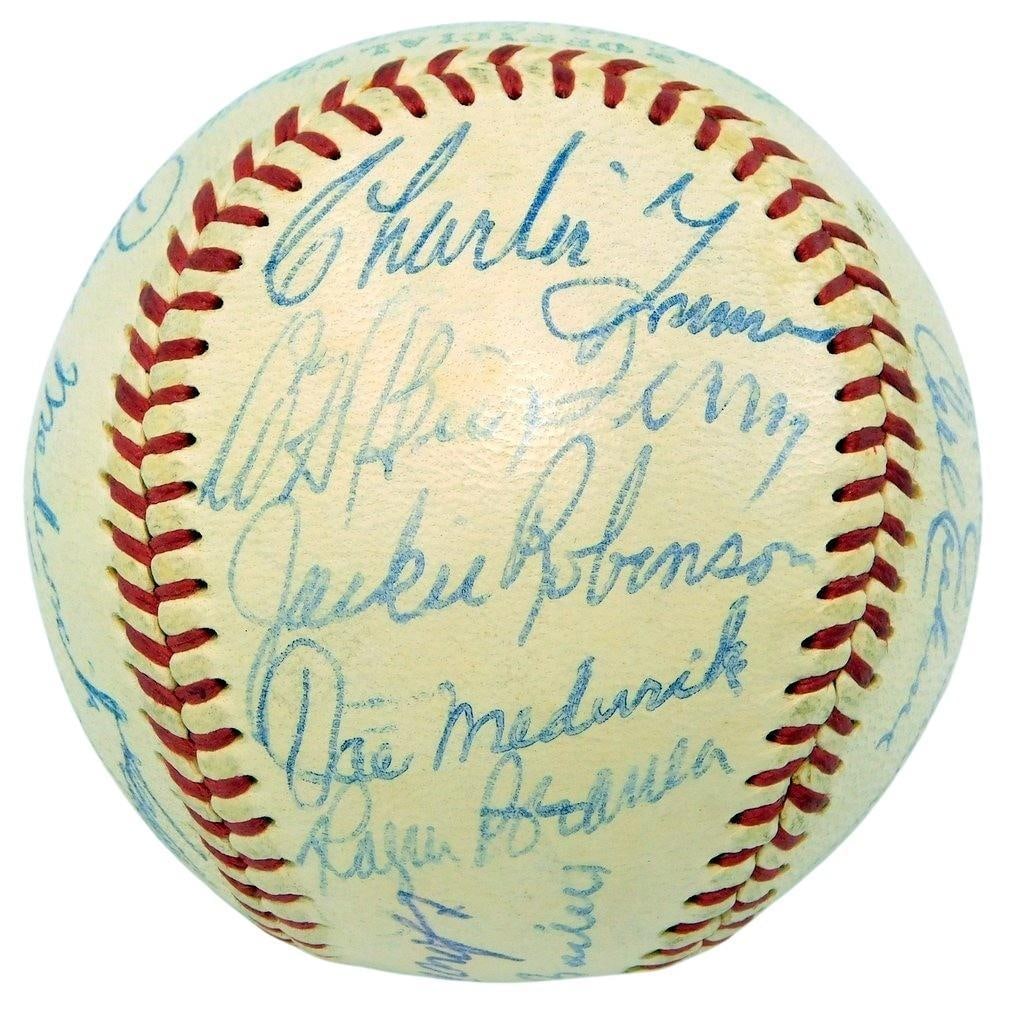 Hall of Famers and Stars Signed Baseball, Jackie Robinson, Bottomley, Medwick, Authenticated (1 of 12)