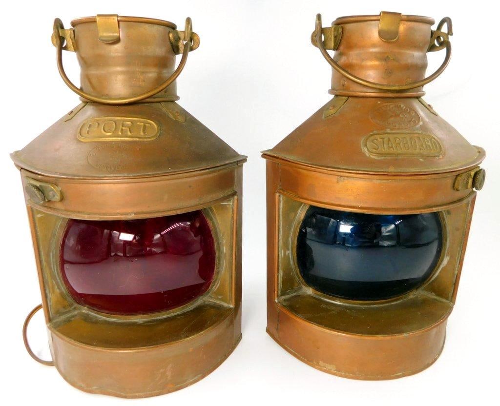 Pair of Nautical Port and Starboard Ship Lanterns, Tung Woo - Hong Kong (1 of 15)