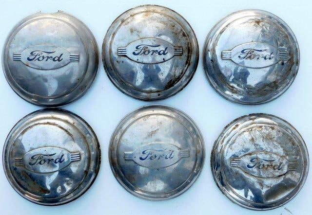 Grouping of Ford Dog Dish Hubcaps, (9) (1 of 13)